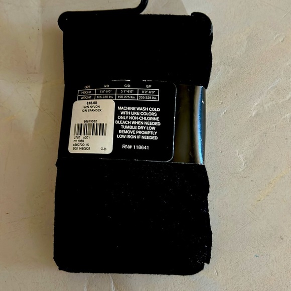 NWT Lane Bryant Black Control Top Tights Size C/D - Picture 3 of 6